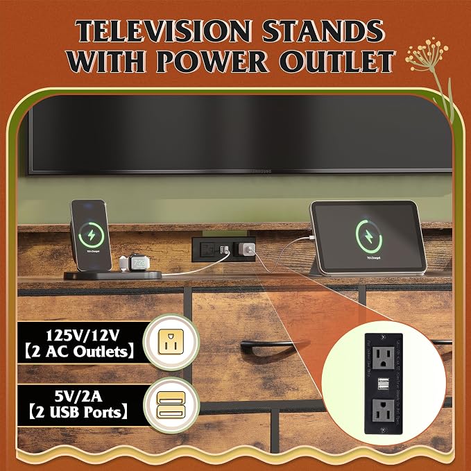WLIVE Led Dresser for Bedroom, TV Stand for Bedroom - Image 7