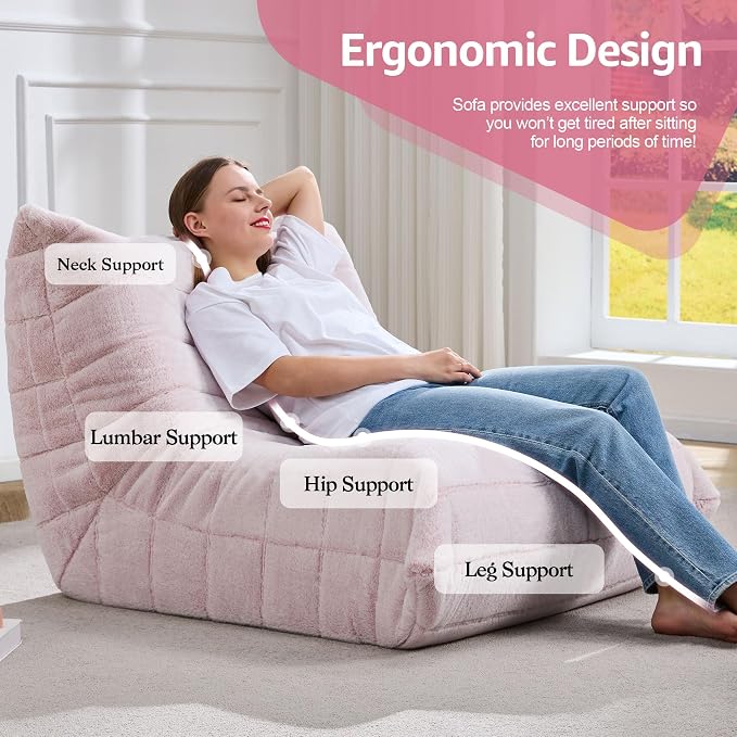 Bean Bag Chairs for Adults Giant Bean Bag Chair Memory Foam BeanBag Chair Bean - Image 5
