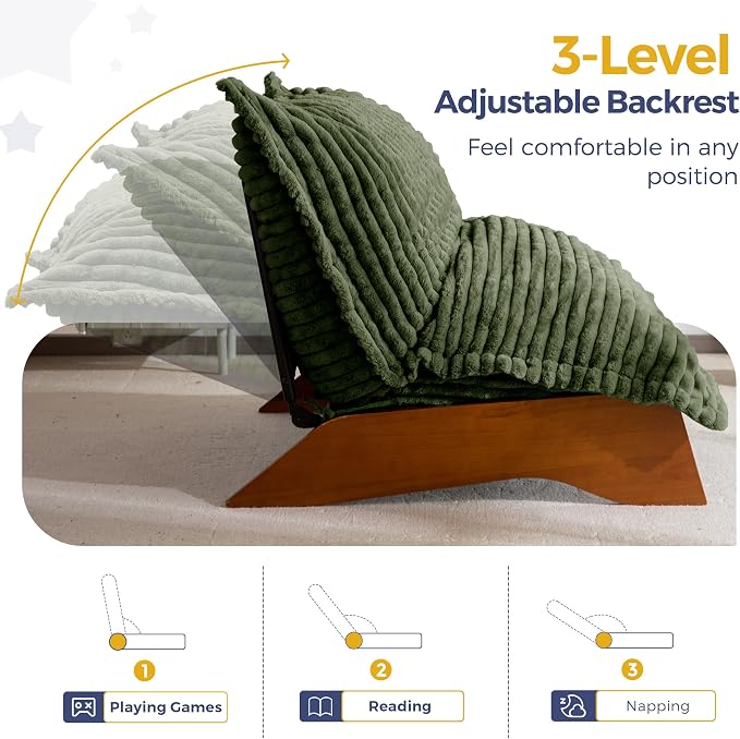 MAXYOYO Adjustable Living Room Chair, 3-Position Bean Bag Chair - Image 3