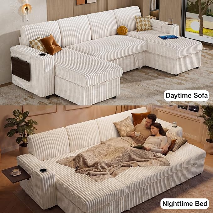 Vipbear 108" Modular Sectional Sleeper Sofa - Image 6
