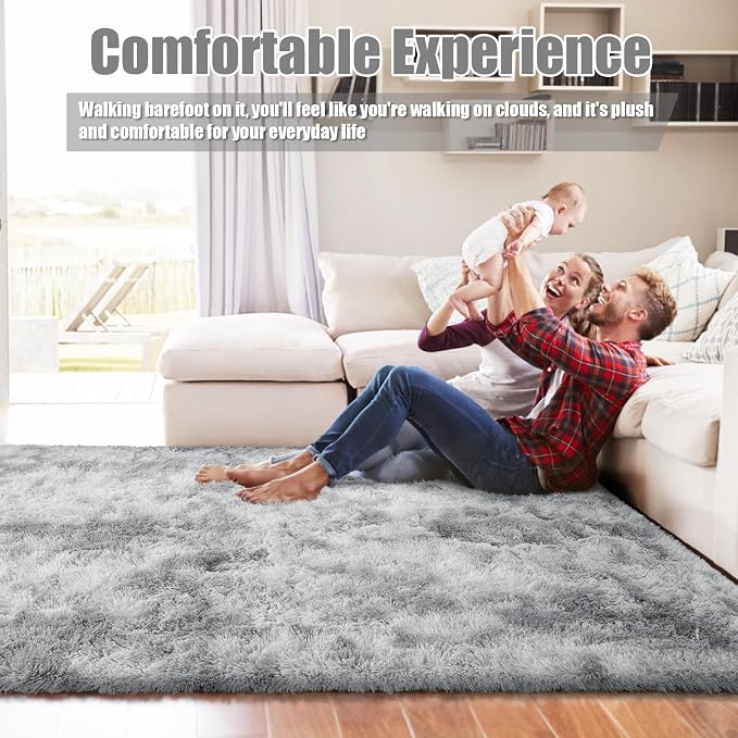 6x9 Fluffy Area Rug for Living Room, Shag Area Rugs for Bedroom, Soft Fuzzy Rug - Image 5