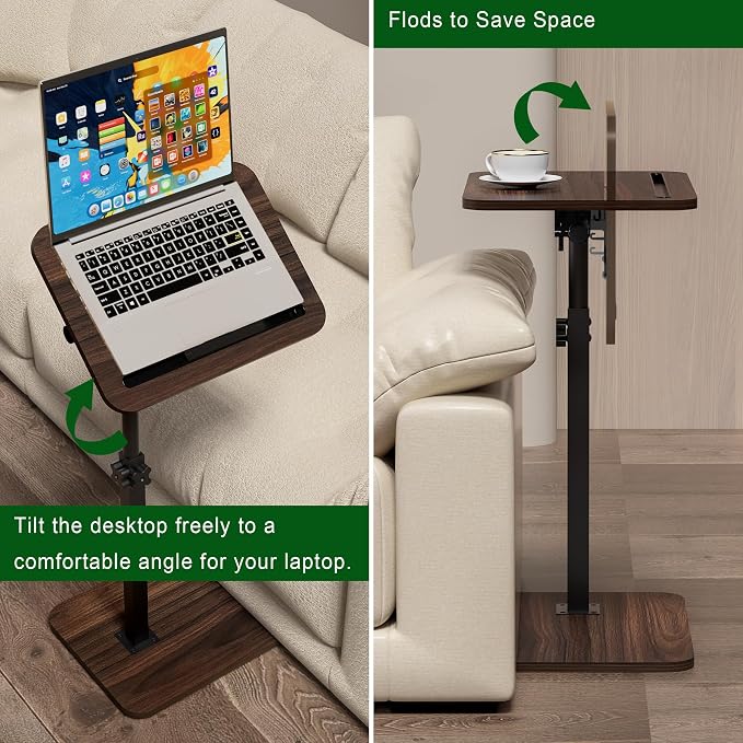 360° Swivel Sofa Side Table for Couch - Image 7
