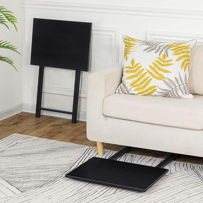 HOOBRO Folding TV Tray Tables, Industrial Snack Desk - Image 6