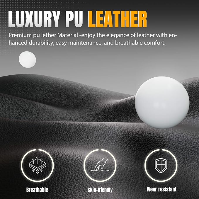 GTPLAYER Gaming Chair with Pocket Spring Cushion, Leather Office Chair with - Image 8