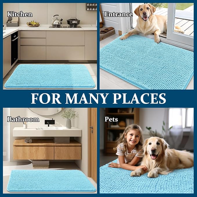 OLANLY Dog Door Mat for Muddy Paws 47x32, Absorbs Moisture and Dirt, Absorbent - Image 8