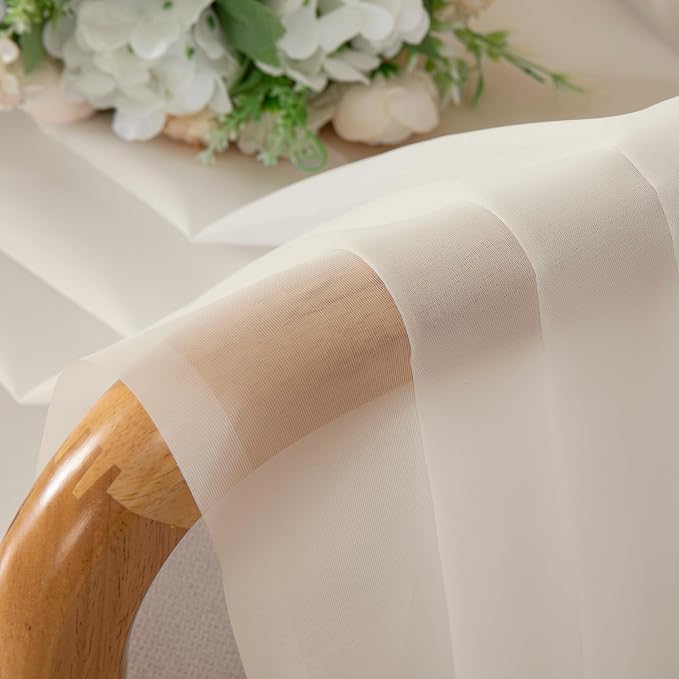 Chyhomenyc Cream Sheer Valances - Image 4