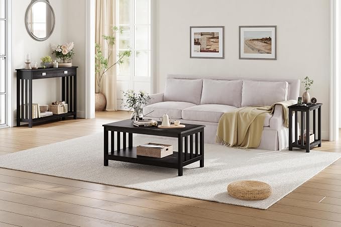 ChooChoo Mission Coffee Table, 40 Black - Image 3