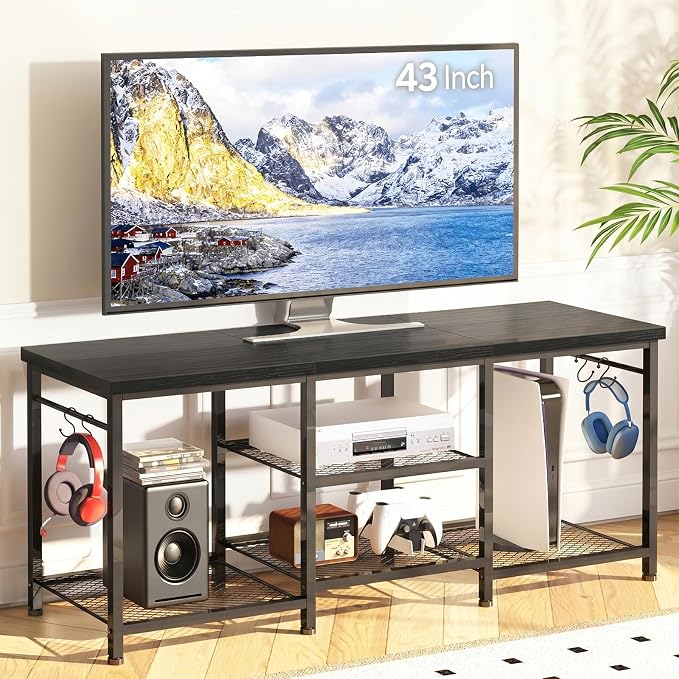 YGEOMER TV Stand for TVs Up to 55 Inch, Entertainment Center for Living Room by YGEOMER