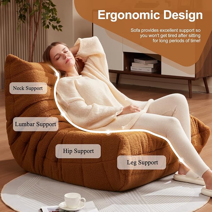 Bean Bag Chairs for Adults Giant Bean Bag Chair Memory Foam BeanBag Chair Bean - Image 4