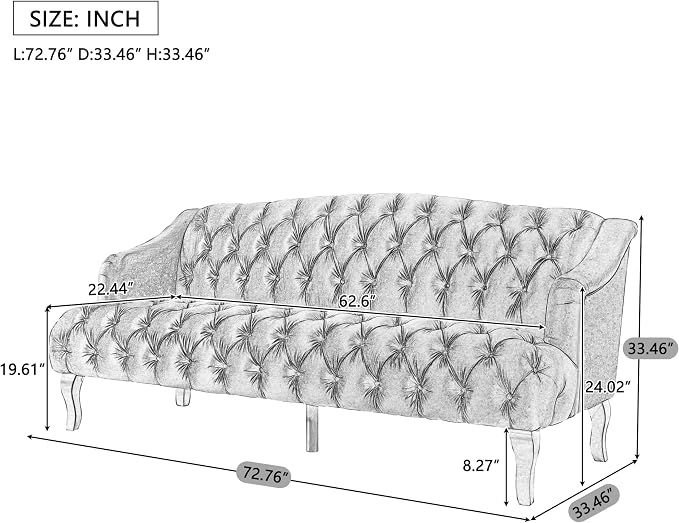 Christopher Knight Home Minxi Velvet Sofa Couch, Home Sofa Living Room - Image 2