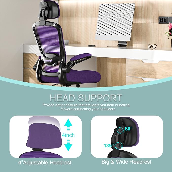 Mimoglad Office Chair, High Back Ergonomic Desk Chair - Image 4