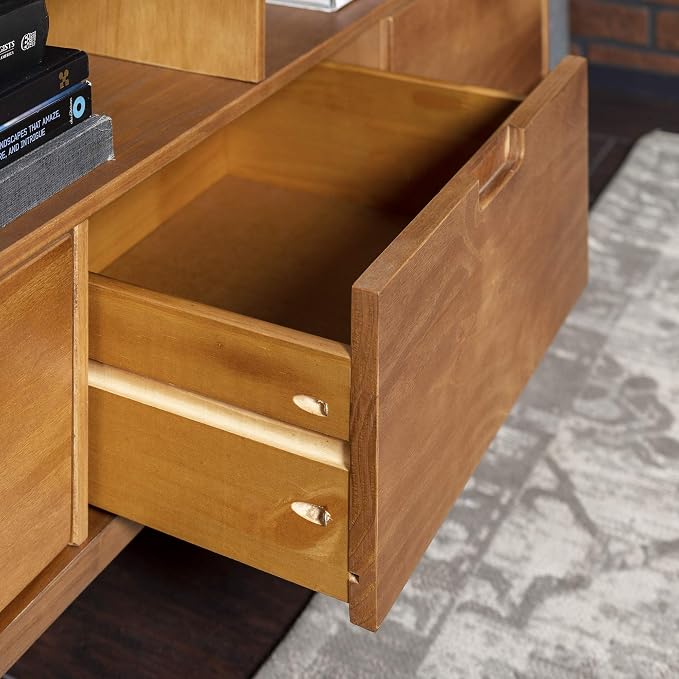 Walker Edison 3-Drawer Mid Century Modern Wood TV Stand - Image 6