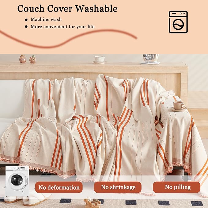 DREAMINGO Couch Cover Reversible Chenille Furniture Protector Sofa Covers - Image 7