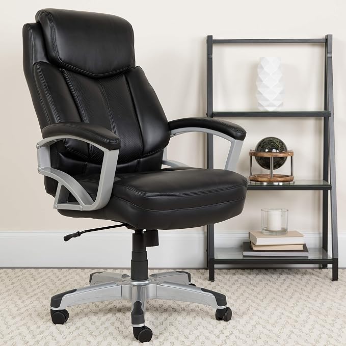 Flash Furniture HERCULES Series Big & Tall 500 lb. Rated Black LeatherSoft - Image 2