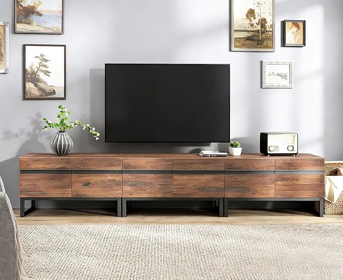 WAMPAT Modern TV Stand for 32-110 Inch TVs, Wood Entertainment Center - Image 4