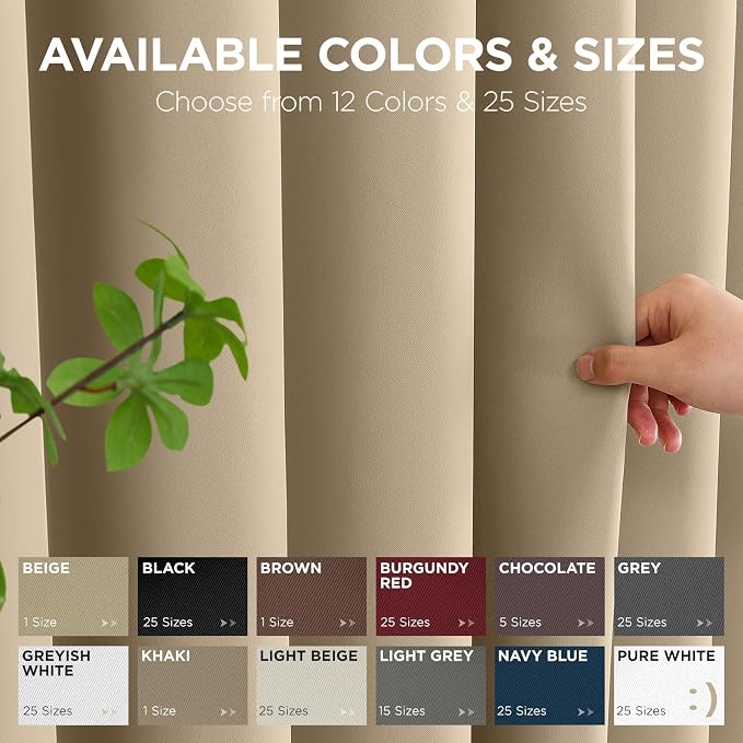 Joydeco Blackout Patio Sliding Door Curtains 84 Inches Long, Grommet Privacy - Image 7