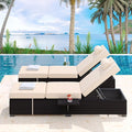 PeakPursuit Patio Lounge Chairs, Outdoor PE Wicker Chaise Lounge Set of 2 by Unknown