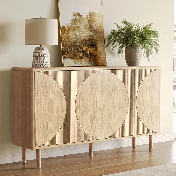LITTLE TREE 59-Inch Buffet Cabinet Sideboard - Image 4