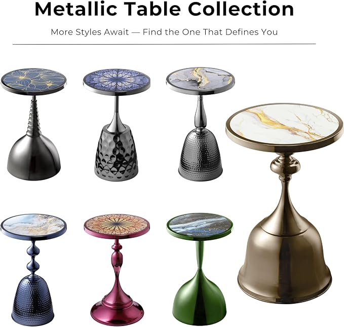 Homes: Inside + Out Halric Modern 25" Tall Round End Table - Image 8