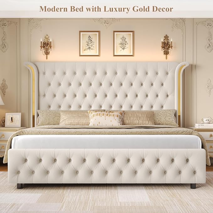 Keyluv Queen Smart LED Bed Frame - Image 3