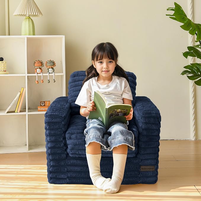 MAXYOYO Kids Bean Bag Chair, Comfy Faux Fur Bean Bag Sofa - Image 4