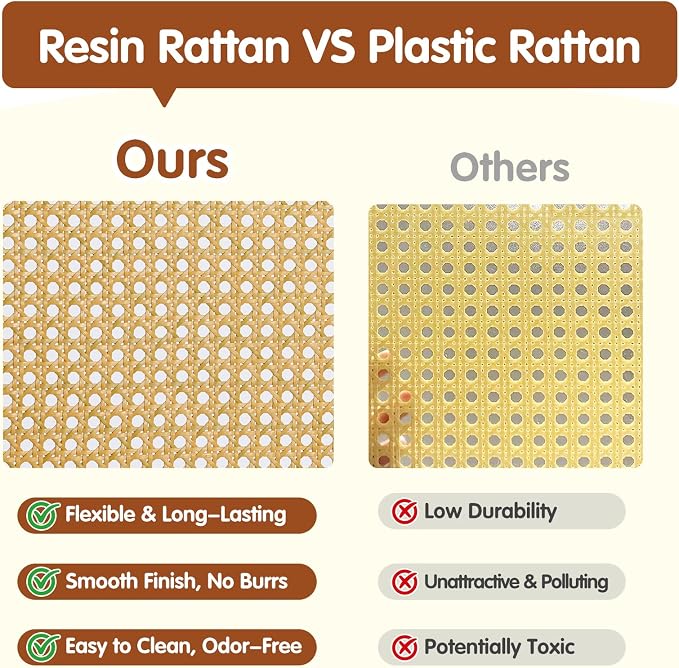 Furlide Rattan Dining Chair, Mid-Century Accent Armchair, Wicker Chair - Image 3