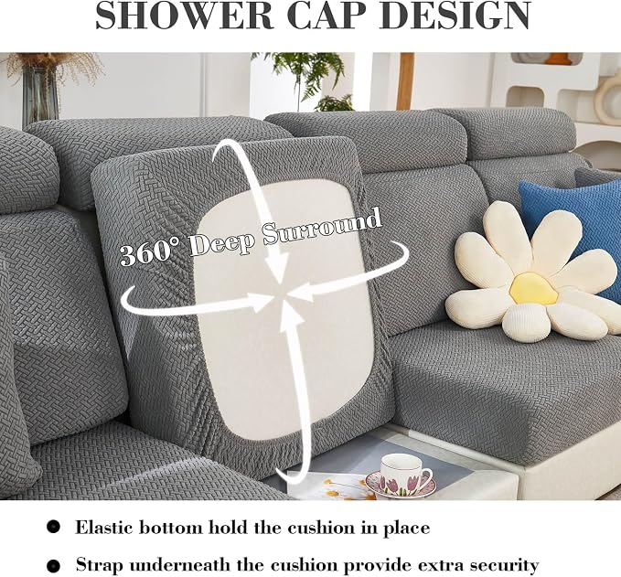 Couch Covers for 2 Cushion Sofa Pet Friendly Couch Cushion Covers Universal - Image 4
