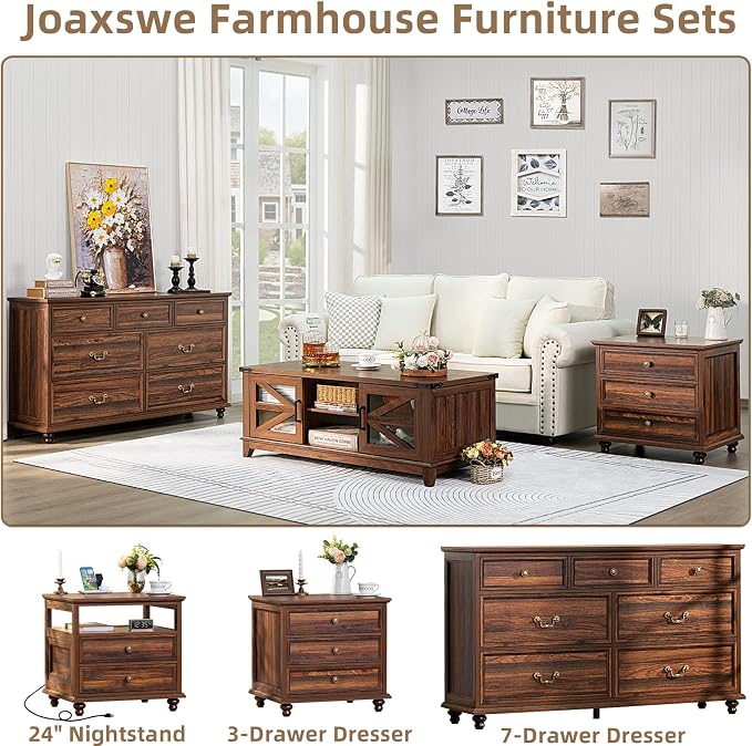 Joaxswe Farmhouse 54" 7 Drawers Dresser - Image 3