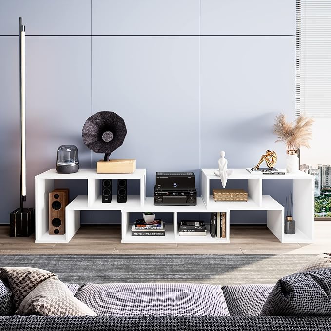 Tangkula 3 Pieces Console TV Stand, Free-Combination Entertainment Center - Image 4