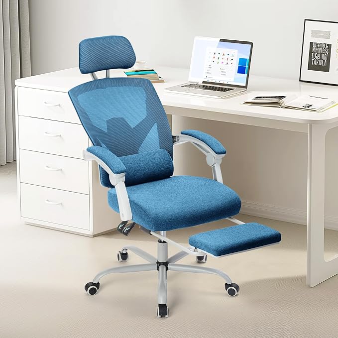 Sweetcrispy Office Computer Desk Chair Set of 2, Ergonomic High-Back Mesh - Image 2