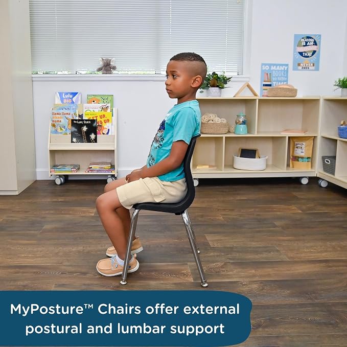 Children’s Factory MyPosture Plus 12" Chair, 2 Pack, Stackable Ergonomic - Image 3