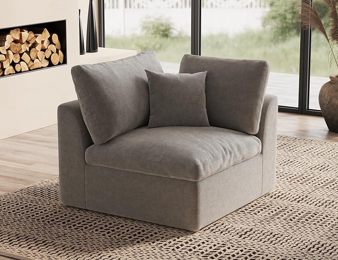 ohllob Corner Seat for Cloud Sectional Couches Living Room, Warm White by Ohllob