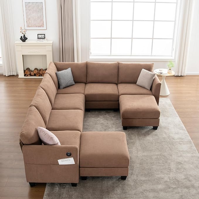 122.8" Large Sectional Couches for Living Room, 6 Seater L Shaped Modular - Image 9