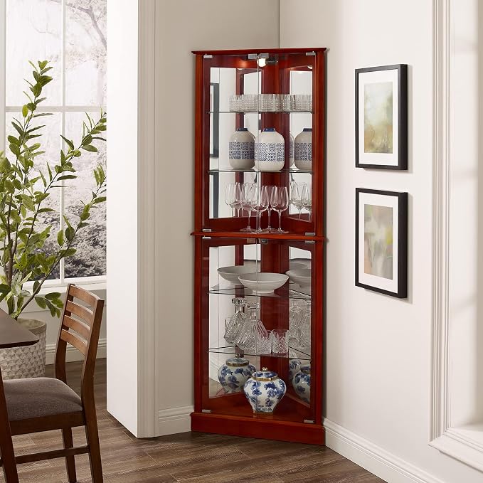 Glass Corner Display Cabinet - Image 3