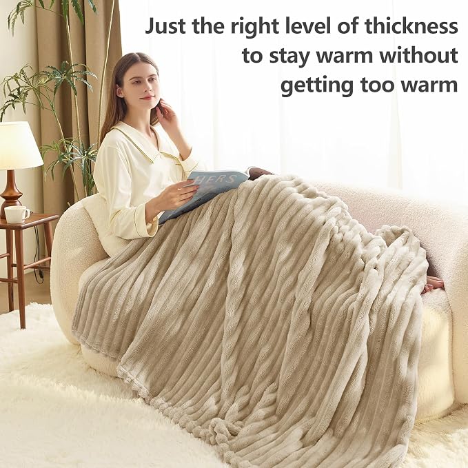 HIMEET Linen Ribbed Throw Blanket - Image 3