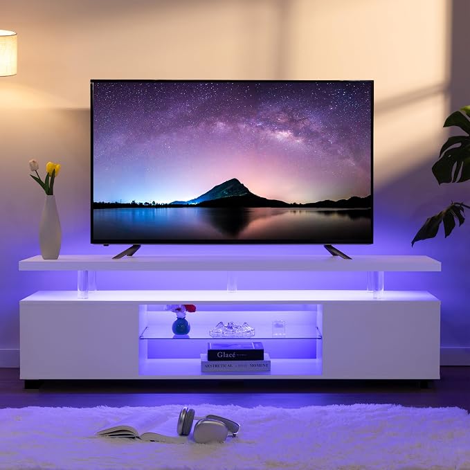 Cubehom TV Stand for 75+ inch TV, LED TV Stands for Living Room, Long - Image 5