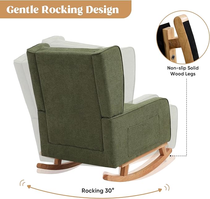 HCHAIRH Nursery Rocking Chairs, Rocking Chair Nursery - Image 6