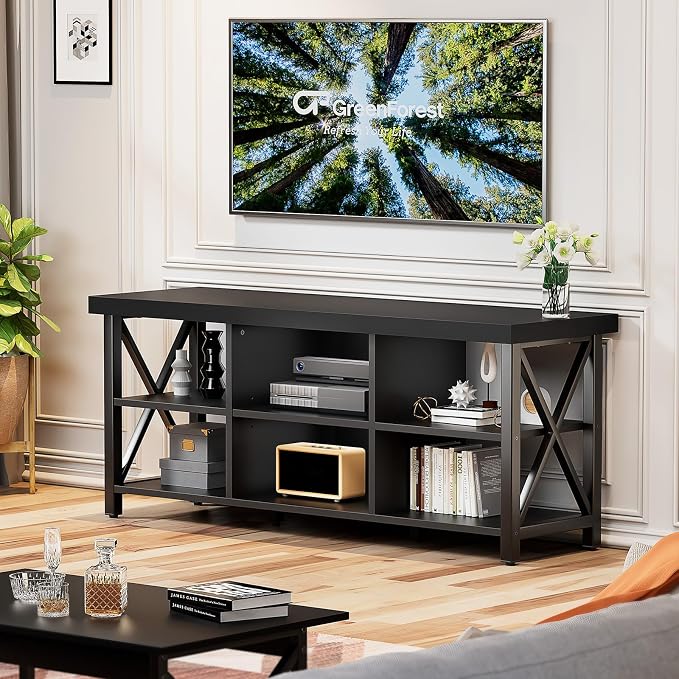 GreenForest TV Stand for TV up to 65 inches, Entertainment Center - Image 6