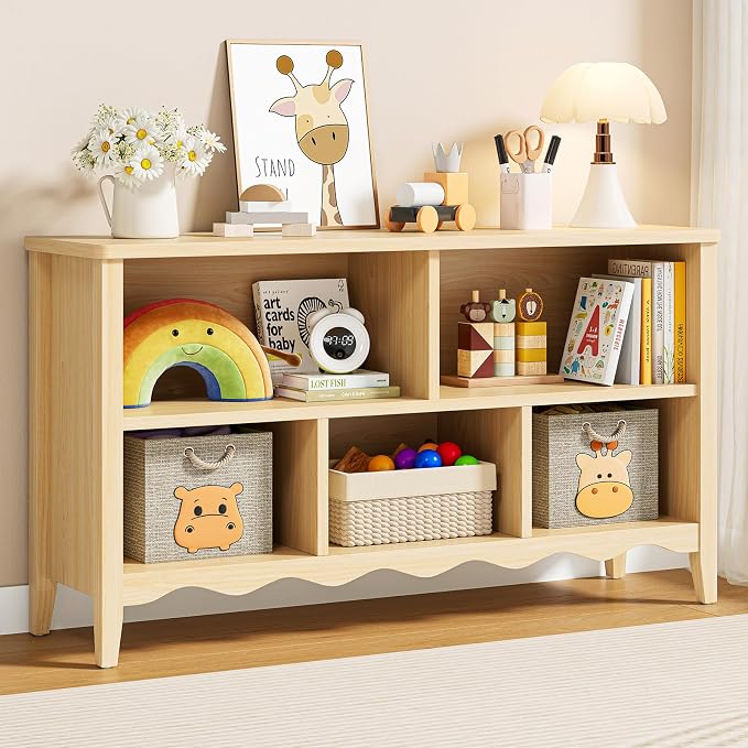 ONBRILL Montessori Shelf, 5 Cube Toy Storage Organizer by ONBRILL
