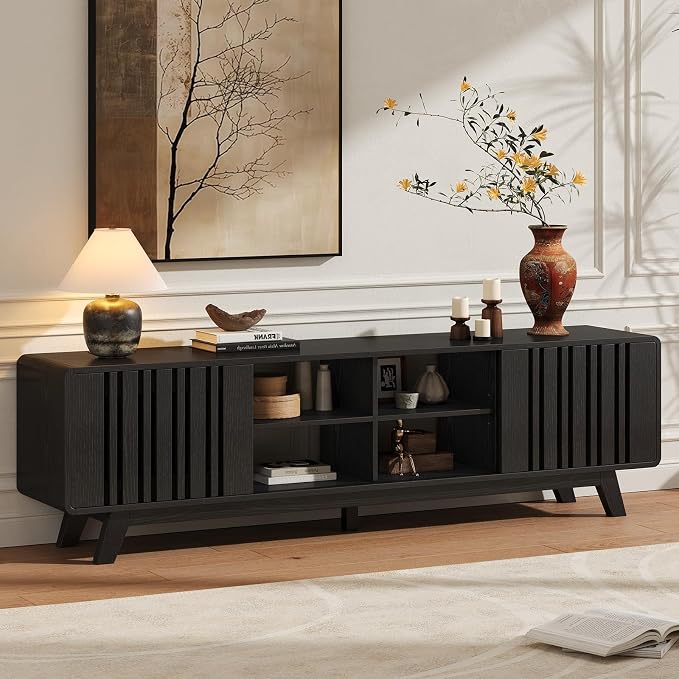 ONBRILL 70-Inch TV Stand for TVs up to 80 Inch, Mid-Century Modern Television - Image 8