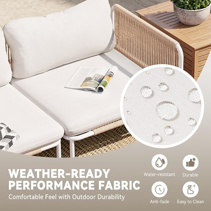 Crestlive Products Outdoor Patio Furniture Set, 6 Seater Modular Oversized - Image 6