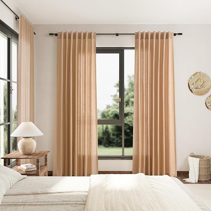 Camel Linen Curtains 96 Inches Long - Image 7
