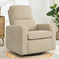 Swivel Rocker Recliner, Oversized Manual Nursery Glider Rocking Recliner Chair by Aemeios