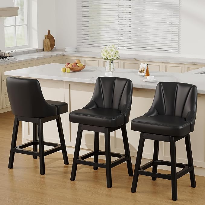 YaFiti Swivel Bar Stool 1 Pcs, 26 Inch Counter Height Bar Stools - Image 9