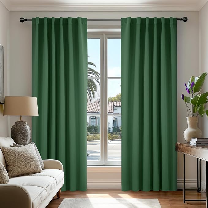 Deconovo Blackout Curtains, Thermal Insulated, W52 x L108 2 Panels, Back Tab by Deconovo