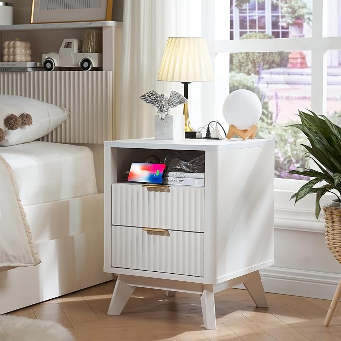 T4TREAM Fluted Nightstand Set of 2 - Image 7