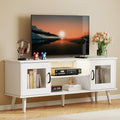 Turosur Wood TV Stand for 55 Inch TV, Mid Century Modern Entertainment Center by Turosur