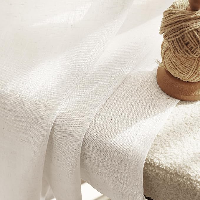 Extra Long 132 inch Curtains Linen Blend - Image 3