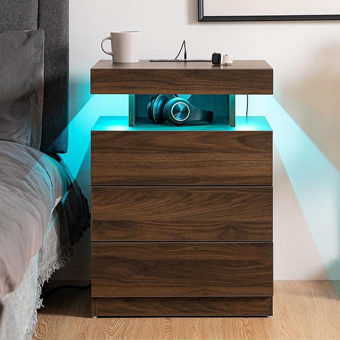 HOMMPA Set of 2 Rustic Brown Nightstands - Image 9