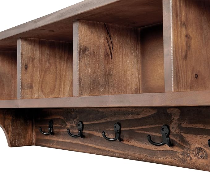 Alaterre Furniture Pomona Entryway Coat Rack – Rustic Farmhouse 48-Inch - Image 10